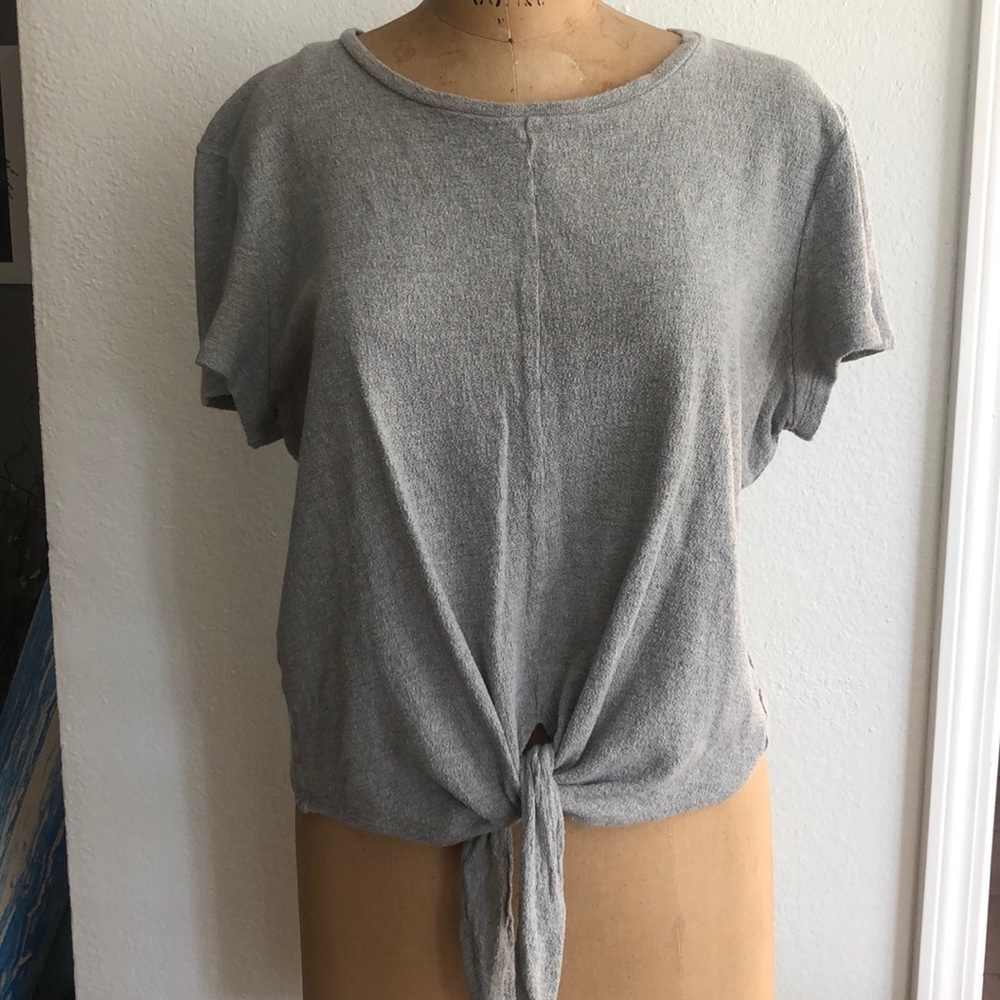 Grey madewell tie top
